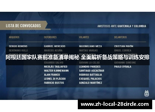 阿根廷国家队赛前准备清单揭秘 全面解析备战策略与训练安排